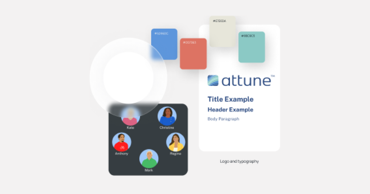 Design element collage from attune stress management mobile app.