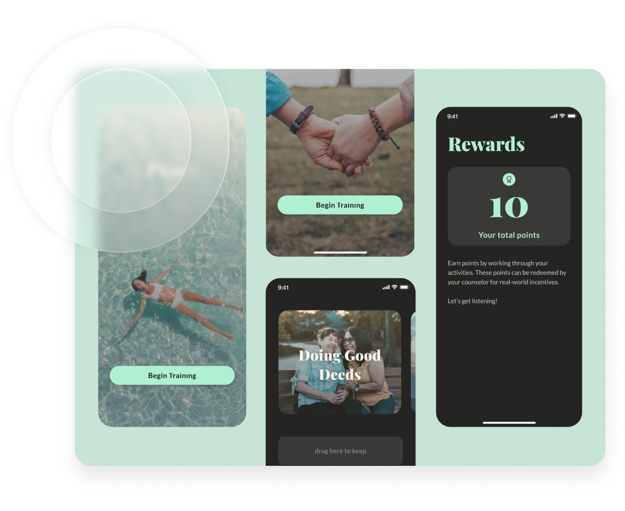 Influents Innovations / Qlarity · Research trial app. Product imagery from the published project.