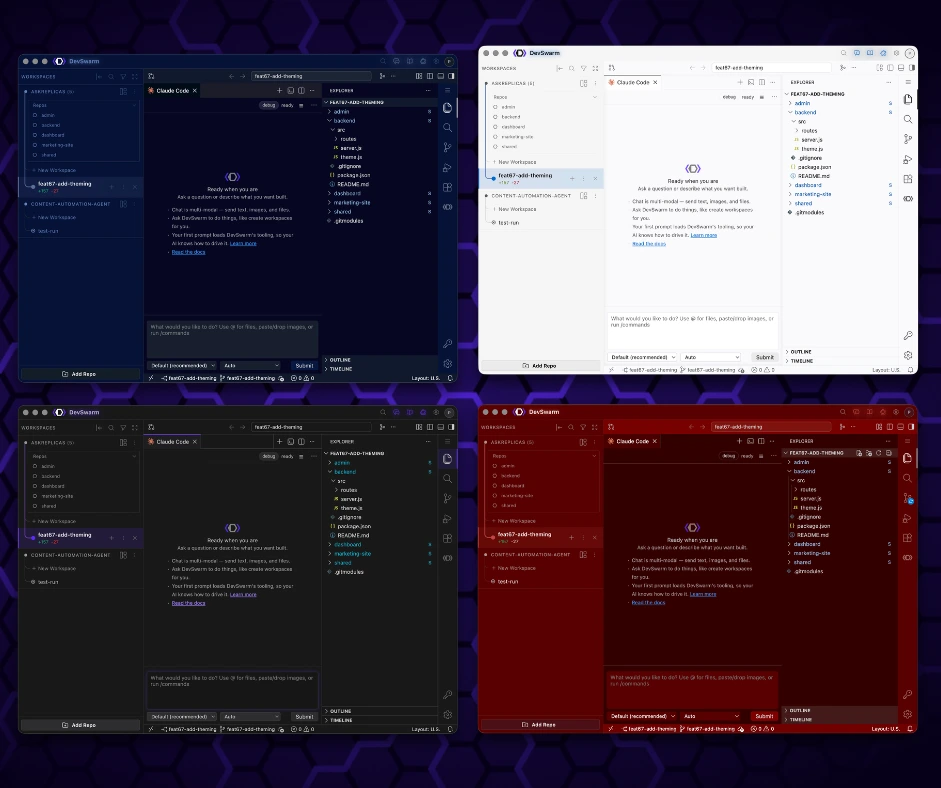 DevSwarm 2.5, designed and built by Twenty Ideas